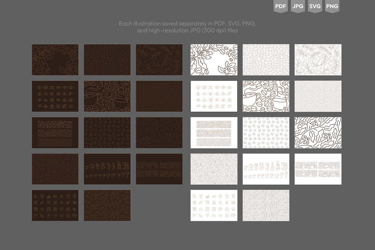 Coffee-themed Backgrounds and Icons, a Texture Illustration by Ilia Design (Photo 15 of 17)