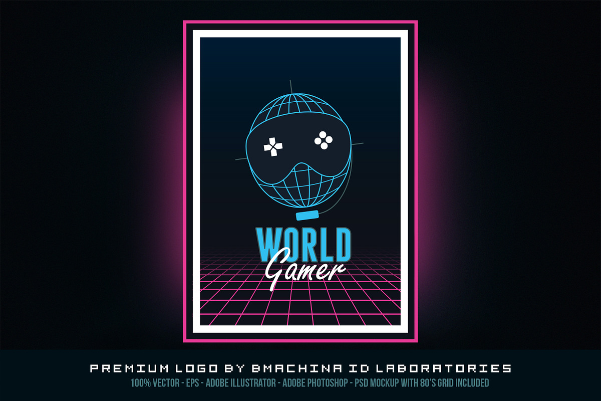 World Gamer Logo, a Branding & Logo Template by BMACHINA Labs. (Photo 6 of 6)