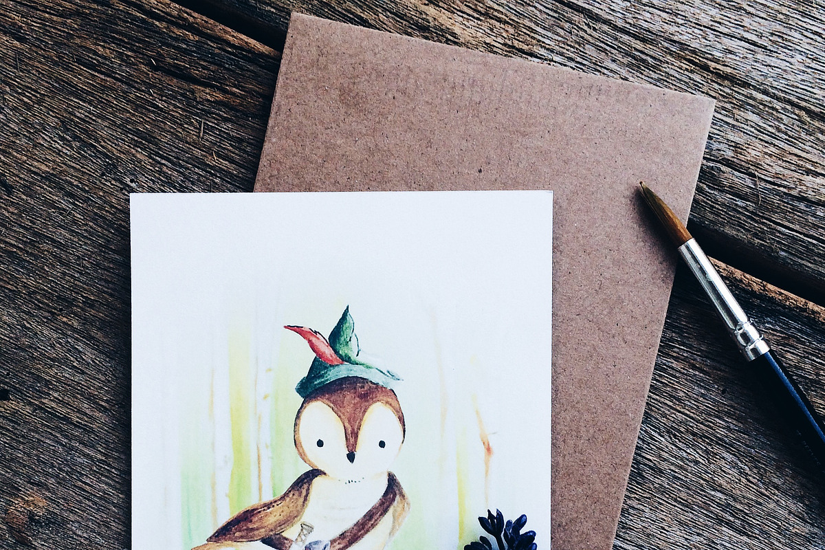 Woodland Animals Collectible Drawing, an Animal Illustration by artemyst (Photo 2 of 5)