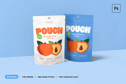 Pouch Mockup, a Packaging Mockup by deeplabstudio7