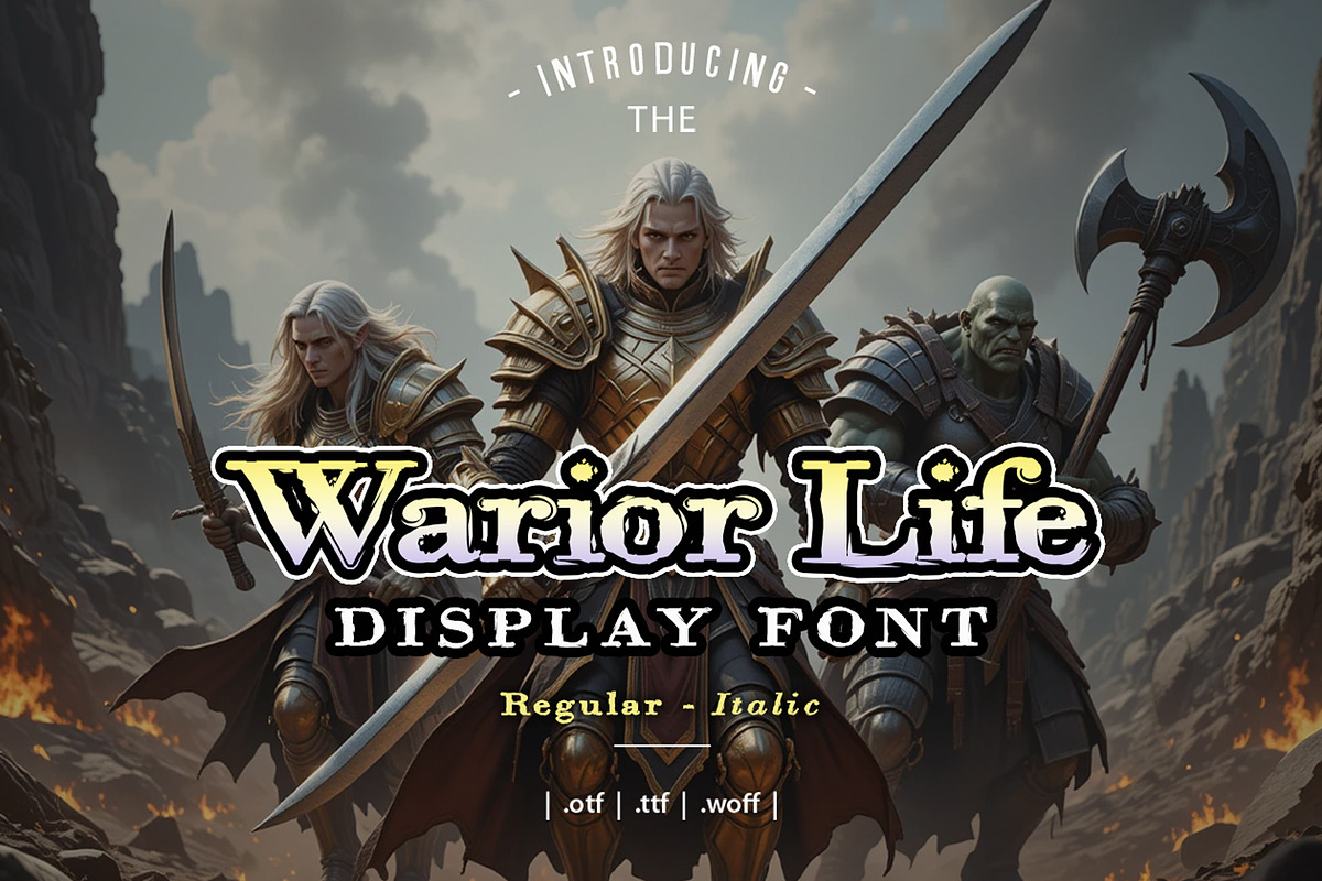 Warrior Life Font, a Serif Font by yantodesign (Photo 1 of 7)