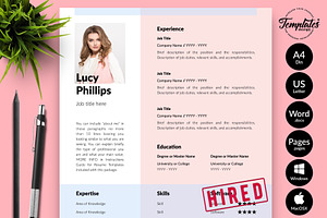 Modern CV Bundle / Resume - Lucy