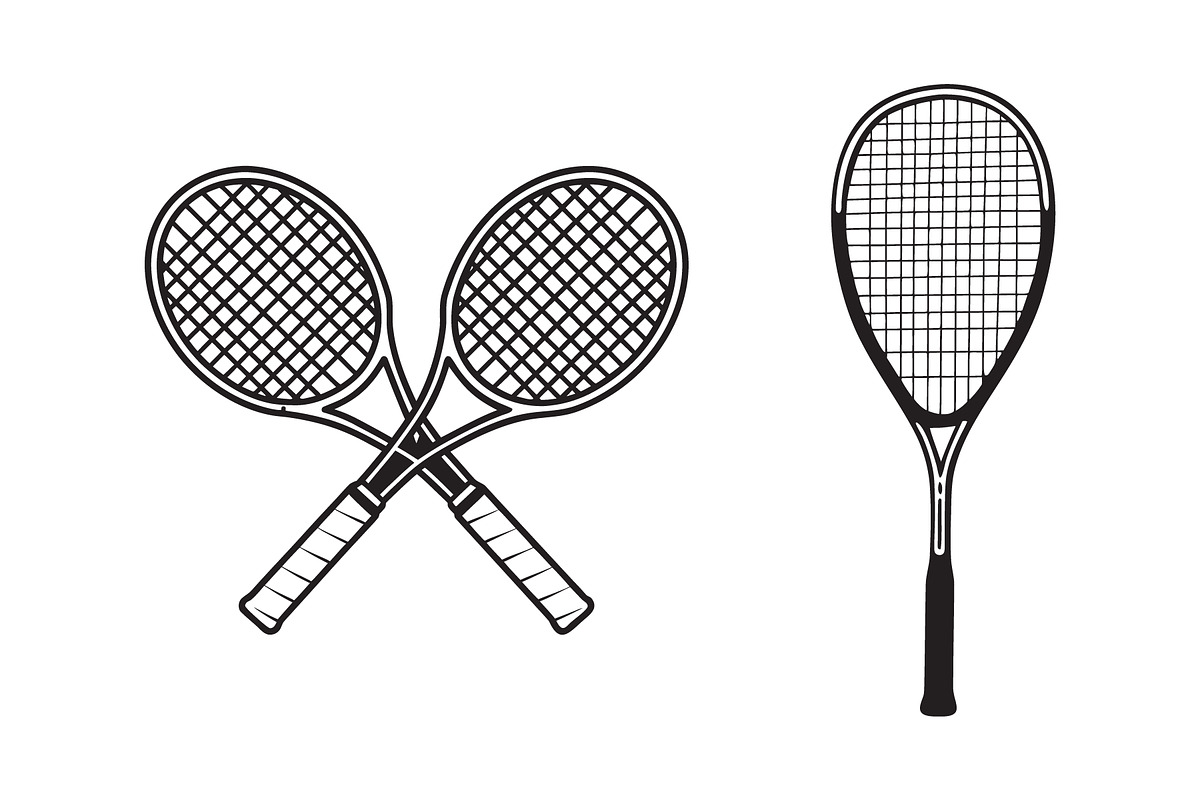 Tennis Racket Vector Illustrations, an Object Graphic by Billah Hub (Photo 2 of 3)