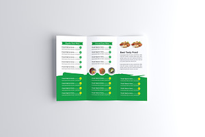 Fast Food Menu Trifold Brochure