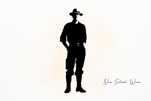 Cowboy Silhouettes Vector