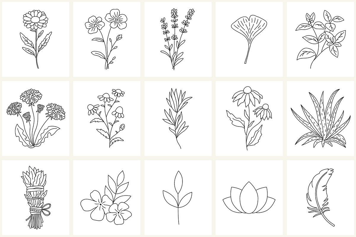 Holistic Medicine Line Icon Set, an Outline Icon by NatalieArtShop (Photo 8 of 15)