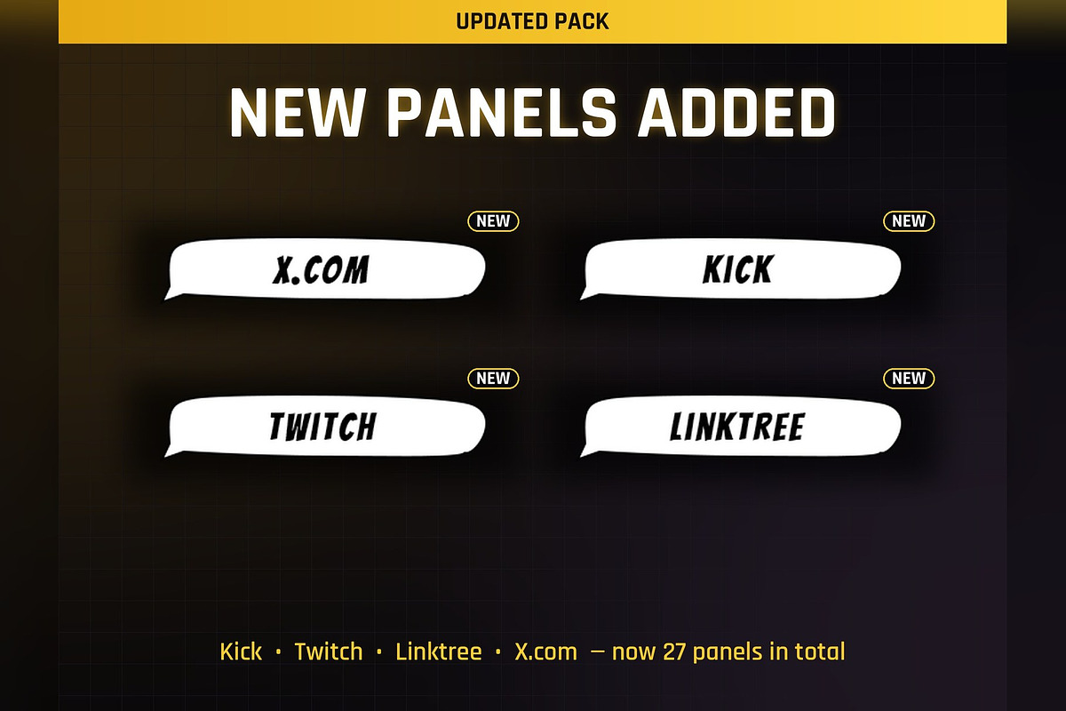 Text Bubbles Twitch & Kick Panels, an Object Graphic by Gear Store (Photo 4 of 5)