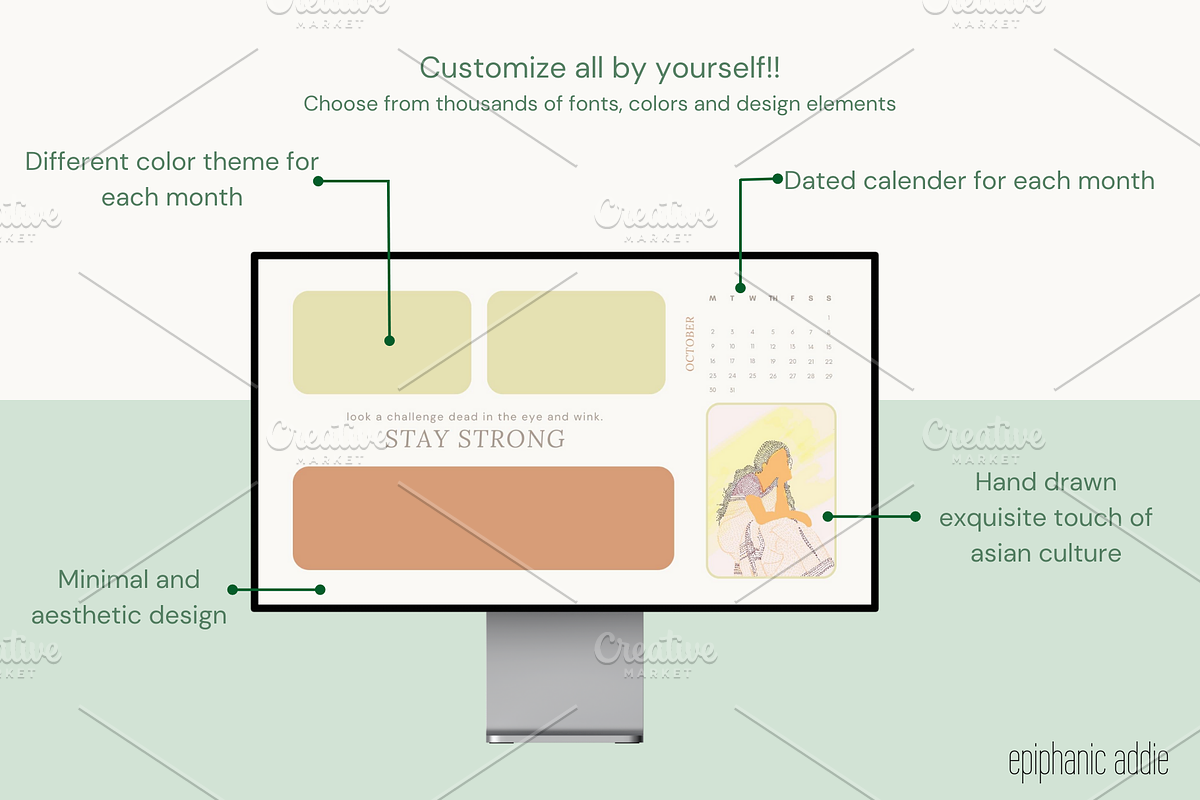 Asia inspired laptop wallpaper+Icons, a Design Template by Epiphanic Addie (Photo 2 of 7)
