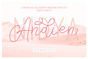 Andien Nidya - Script & Sans, a Script Font by Weape Studio (Thumbnail 1 of 10)