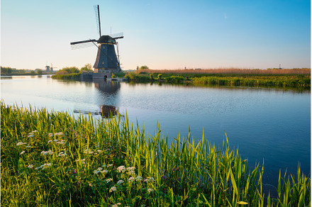 Windmills at Kinderdijk in Holland, an Architecture Photo by f9photos
