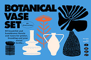 Botanical Vases Illustration Set, a Decorative Illustration by dicreate (Thumbnail 1 of 18)