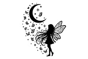Fairy Moon Butterfly Silhouette, an Object Illustration by Gaye Art (Thumbnail 23 of 31)