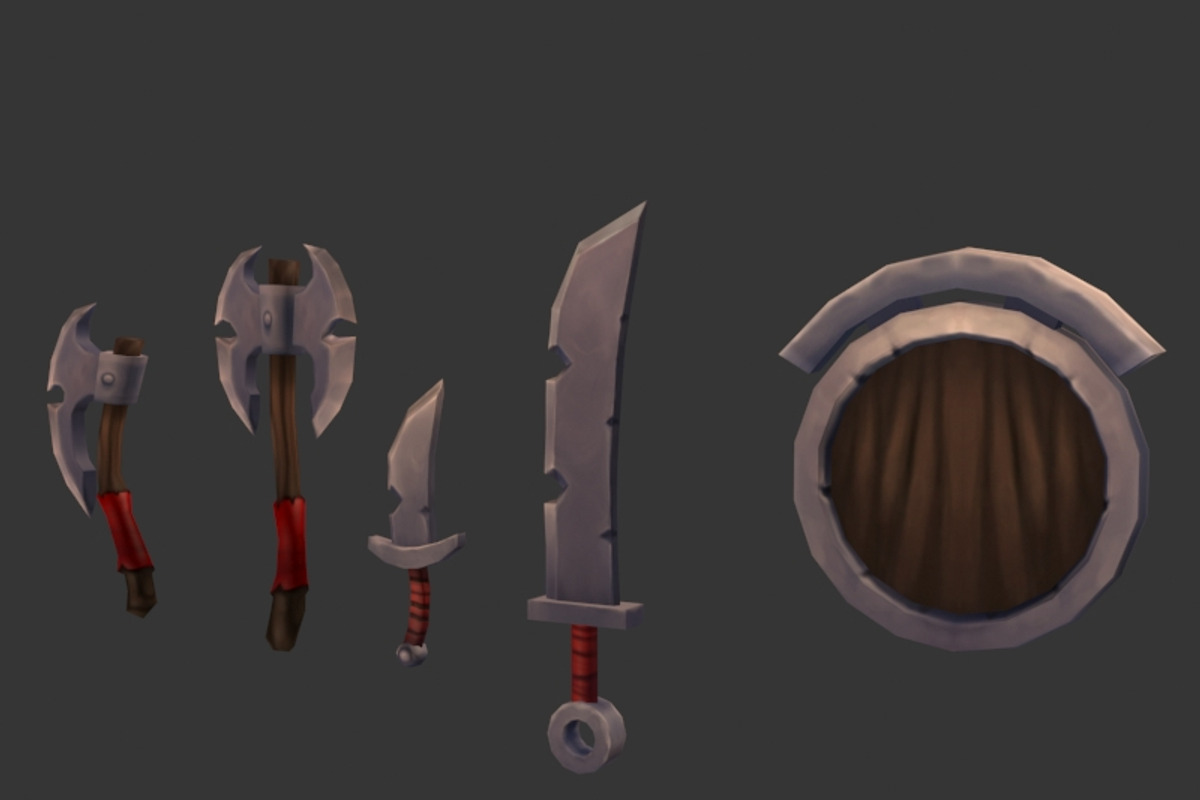 Hand Painted Weapons, an Object 3D Model by FasterBoom (Photo 2 of 2)