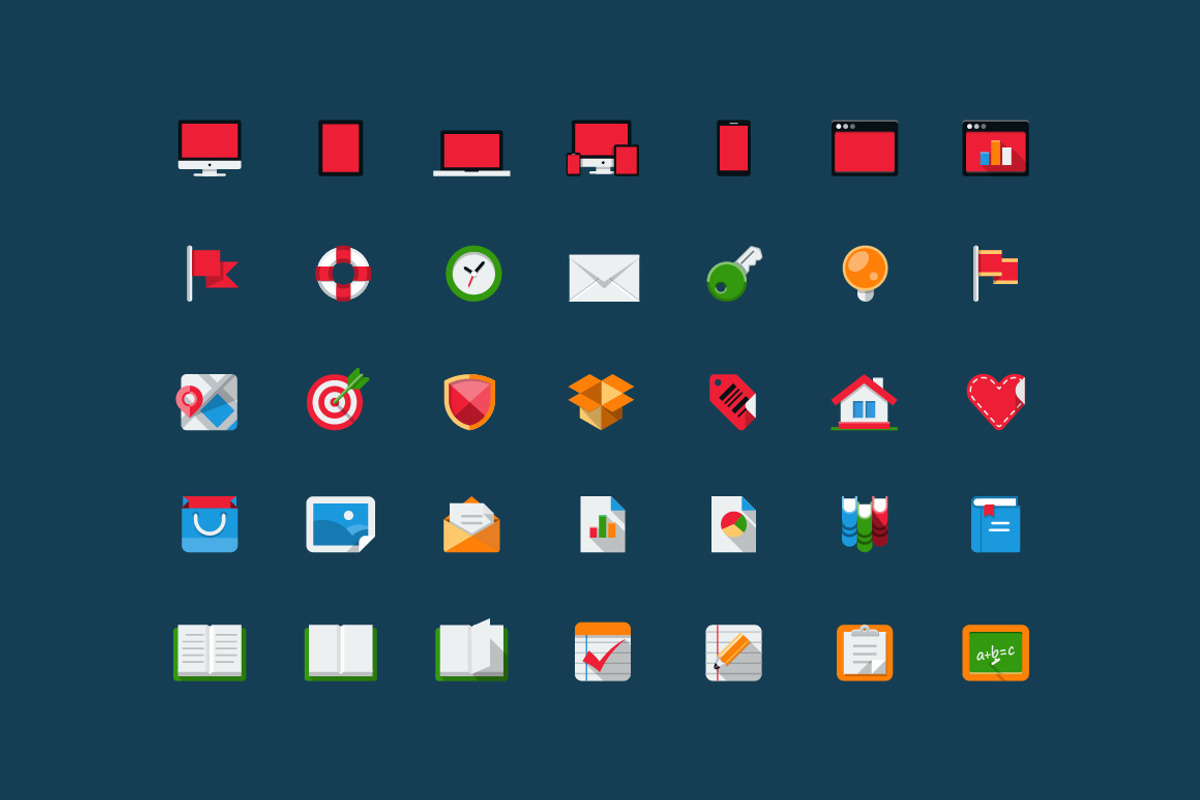 Flat icons preview 2