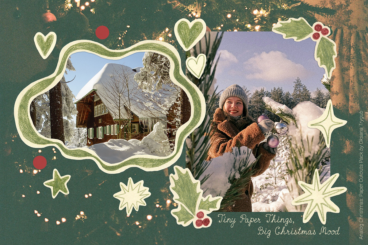 Analog Christmas: Paper Cutouts Pack, an Object Graphic by Oksana Trygub (Photo 3 of 13)