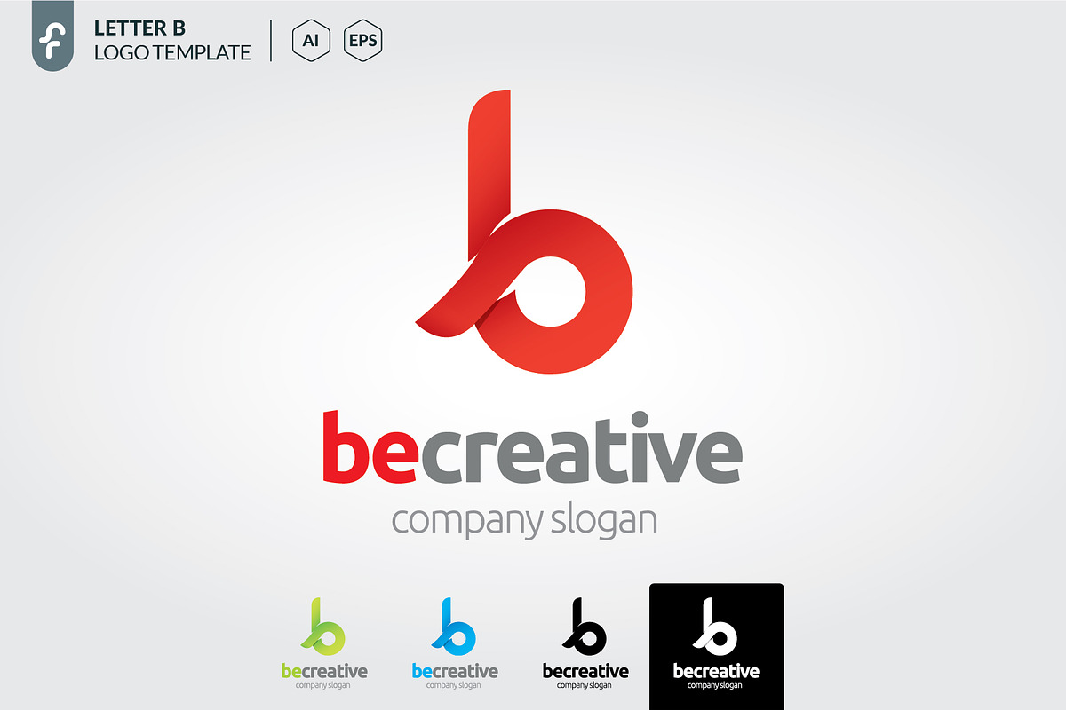 Letter b logo template, a Branding & Logo Template by ft.studio