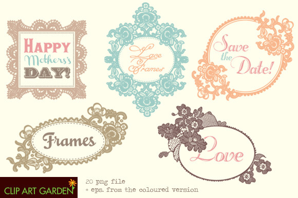 Lace frames in different colours. preview 5