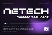 Netech - Modern Futuristic Tech Font, a Symbol Font by Masyafi Studio (Thumbnail 1 of 8)