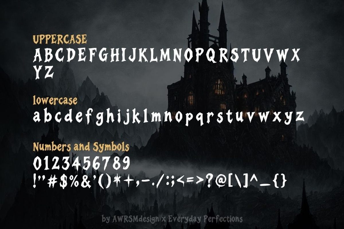 Fervano | Gothic Display Font, a Handwritten Font by Everyday Perfection (Photo 2 of 5)