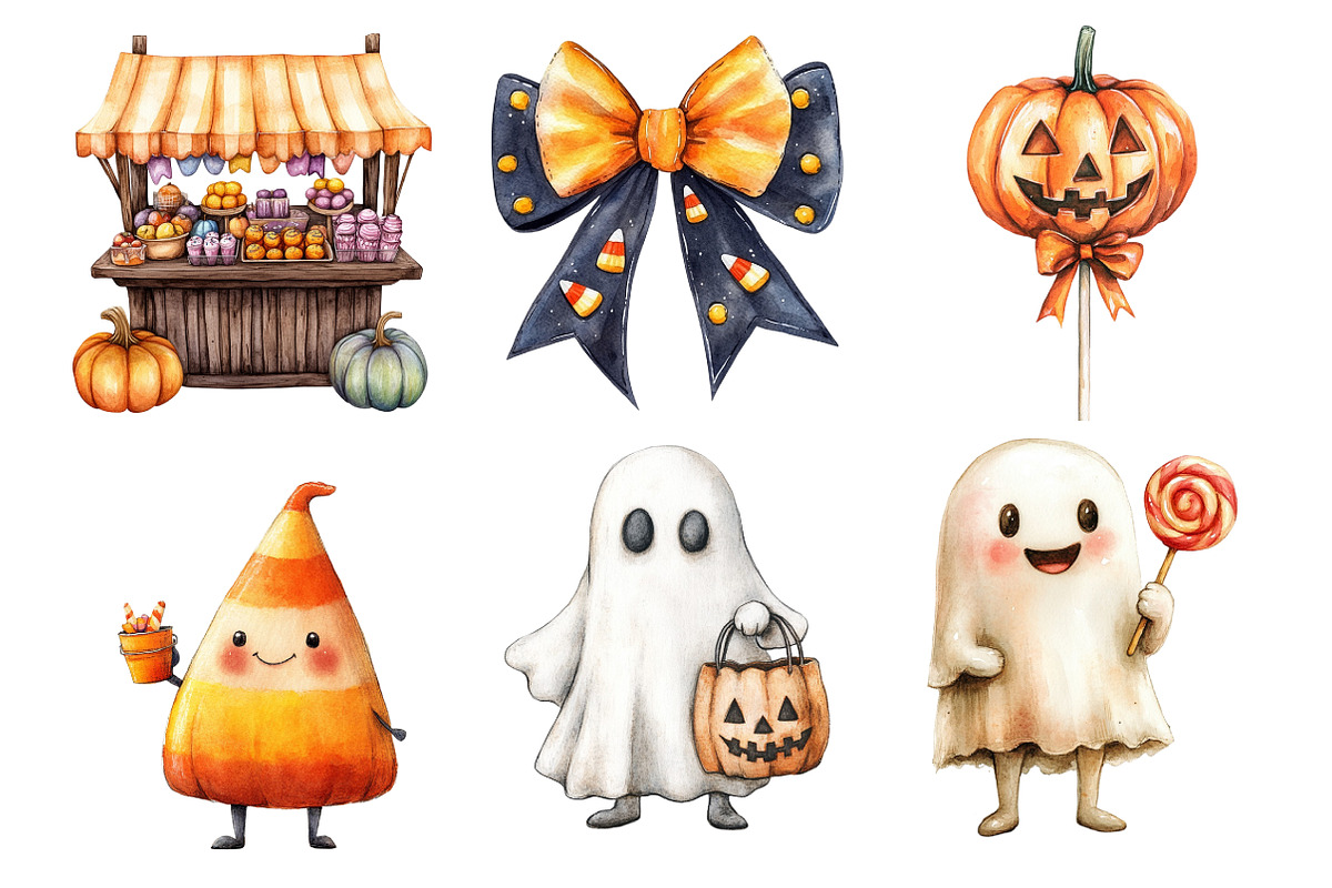 Halloween Trick or Treat Clipart, an Illustration by Daily.Designs (Photo 3 of 5)