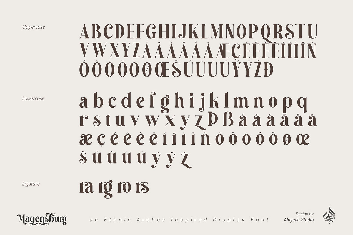Magensburg | Modern Display Font, a Font by Aluyeah Studio (Photo 14 of 17)