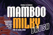 MAMBOO MILKY BRUSH - Modern Font, a Sans Serif Font by Viswal Studio (Thumbnail 1 of 7)