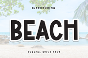 Beach | Script Font, a Script Font by Scratchones (Thumbnail 1 of 8)