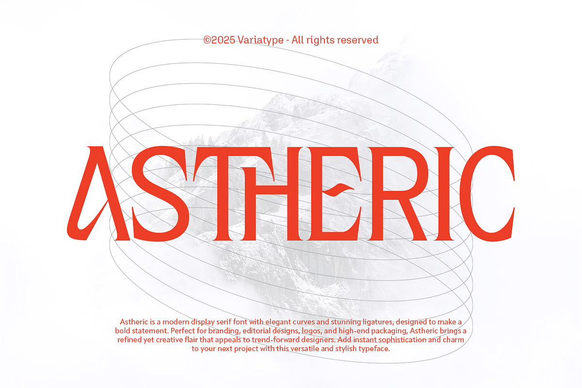 Astheric – Modern Ligature Serif, a Serif Font by Variatype (Photo 1 of 10)