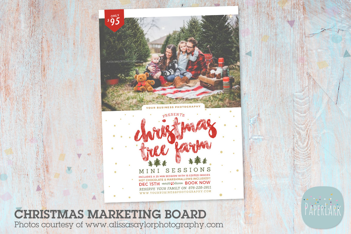 IC031 Christmas Marketing Board, a Flyer Template by Paper Lark