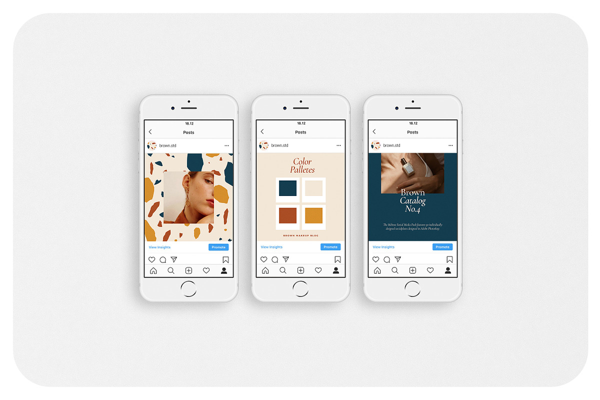 BROWN Instagram Feed, a Social Media Template by Aprilea (Photo 3 of 7)