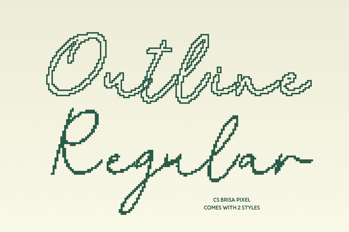 CS Brisa Pixel, a Script Font by Craft Supply Co. (Photo 4 of 8)