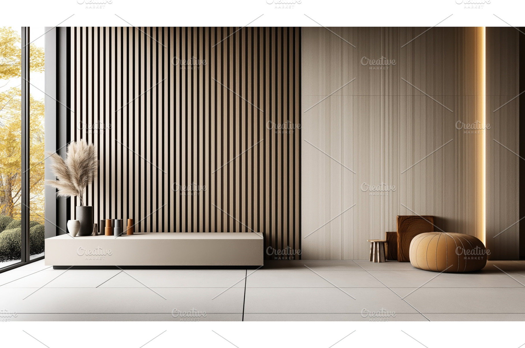Minimalist interior with vertical, an Abstract Photo by Sergey Kotenev