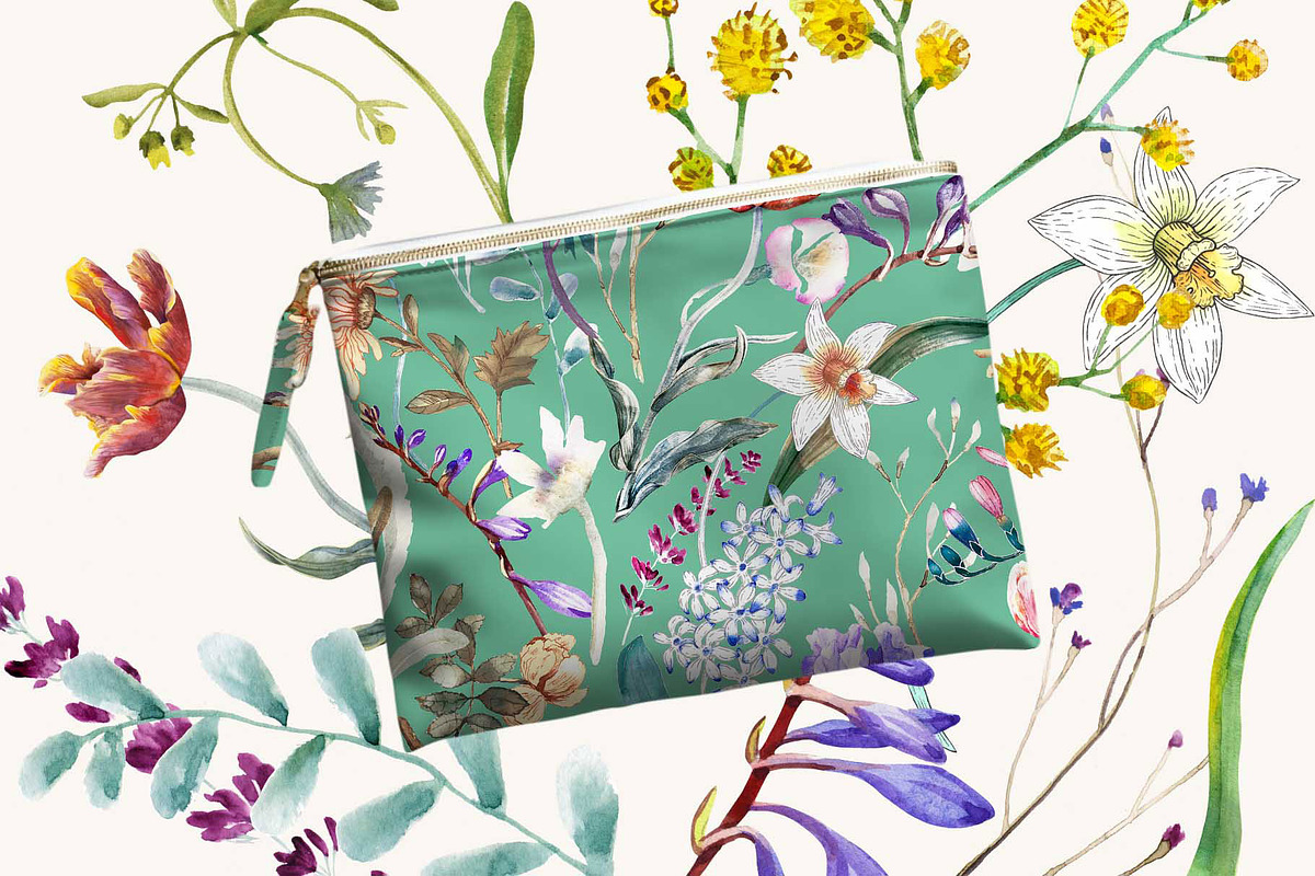 Garden Melody. Floral pattern, a Pattern Graphic by emeraldthue (Photo 3 of 7)