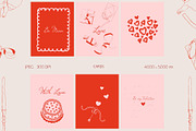 Valentine's vibe. Romantic cards, an Illustration by NatalieArtsDenysenko (Thumbnail 6 of 9)