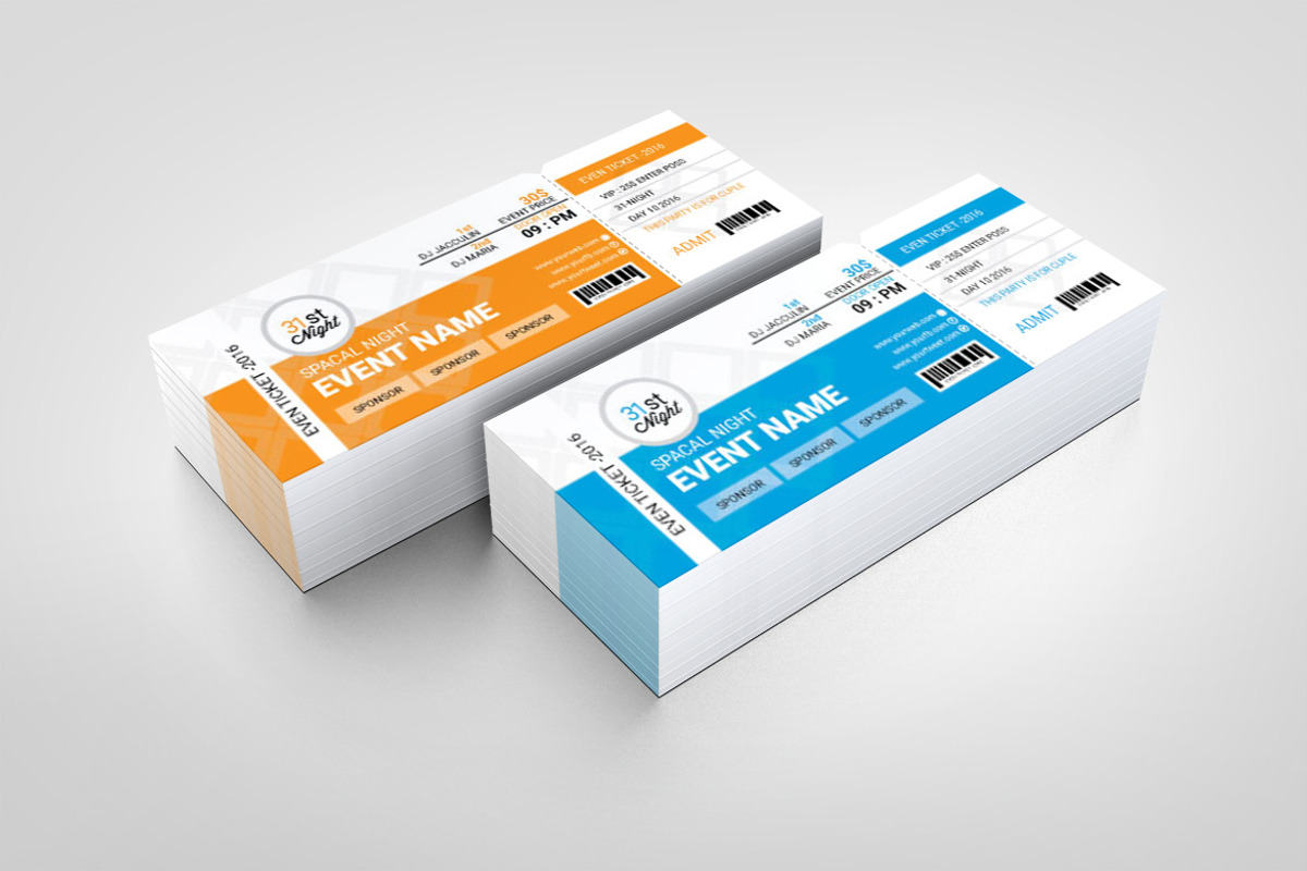 Premium Event Ticket Template, a Card Template by BrandlyTemplate (Photo 1 of 4)