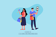 Online Shopping Payment Illustration, a Person Illustration by Partikusi Design (Thumbnail 2 of 3)
