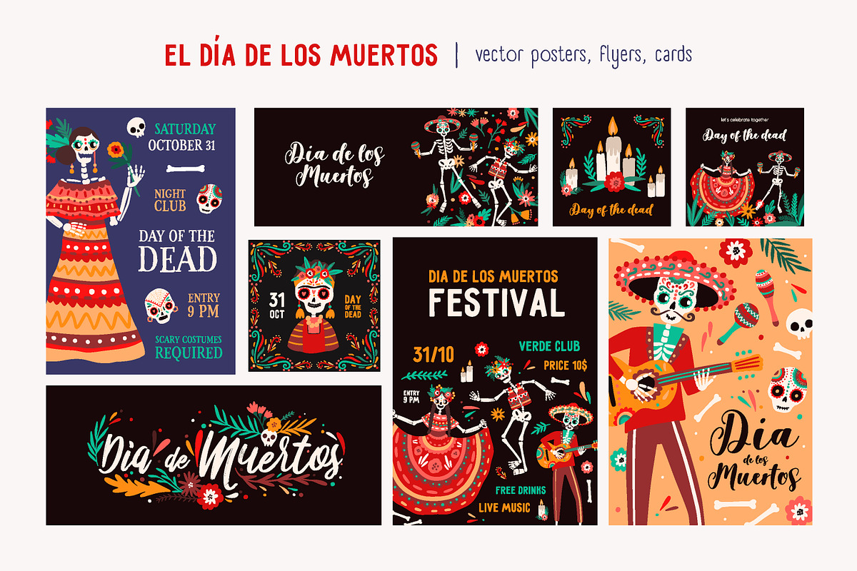 Day of the dead bundle, a Seasonal Illustration by Good Studio (Photo 1 of 13)