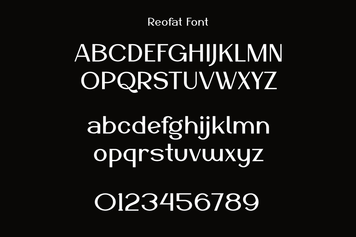 Reofat - Brand Logo Font, a Sans Serif Font by Iqsiart Studio (Photo 12 of 15)