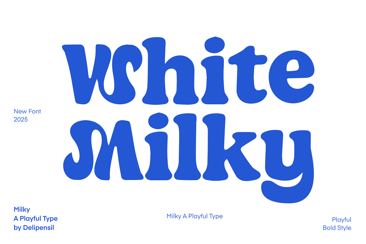 Milky - A Playful Type, a Serif Font by delipensil (Photo 2 of 7)
