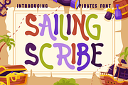 Sailing Scribe - Pirate Font, a Font by PutraCetol Studio (Thumbnail 1 of 11)