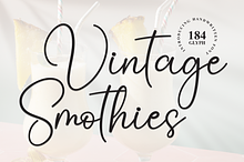 Vintage Smothies | Script Font