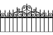Luxury Scrollwork Iron Fence, an Object Graphic by Designer_Momina (Thumbnail 12 of 14)