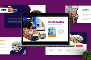 Kindergarten - Education Powerpoint, a Presentation Template by Deepslide Studio