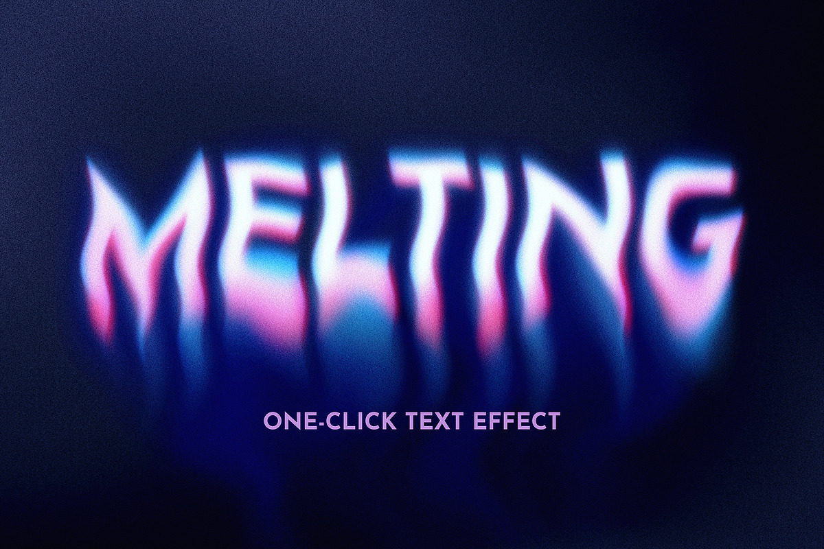 Melting Text Effect, a Layer Style Add-On by Design Squad