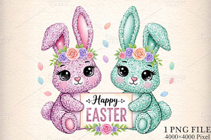 Cute Easter Bunny PNG, an Illustration by Canvas Craft