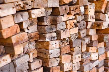 Lumber mill with full of cutting woods warehouse. Factory and pr, an Industrial Photo by Ministocker