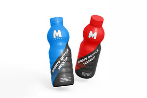 Sports Drink Bottle PSD Mockup