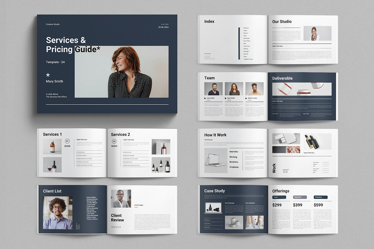 Services & Pricing Guide Landscape, a Brochure Template by TemplatesForest (Photo 1 of 8)