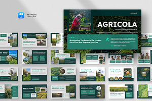 Modern Agriculture Keynote Template, a Presentation Template by fluffstudio