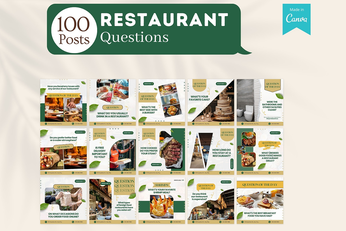 420 Restaurant Canva Templates, a Social Media Template by Viral ...